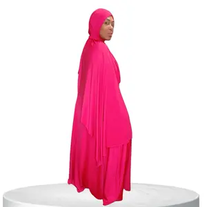 Abaya Clothing Solid Long Sleeve Round Neck Maxi Arabian Dress with Belt, Khimar, Kaftan Long Dresses for Women Spring Summer Fall,  Modesty Clothing, Women's Islamic Clothing , Semi Swing