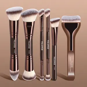 Maange 6-Piece Makeup Brush Set, Includes Foundation Brush, Concealer Brush, Blush Brush, Essential Makeup Tools, Metal Frame Material