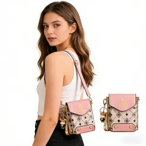 Phone Crossbody Bag for Women-Mini Phone Purse with Crossbody Strap,Printed Shoulder Bag for Commute Events Social Occasions(with accessories)