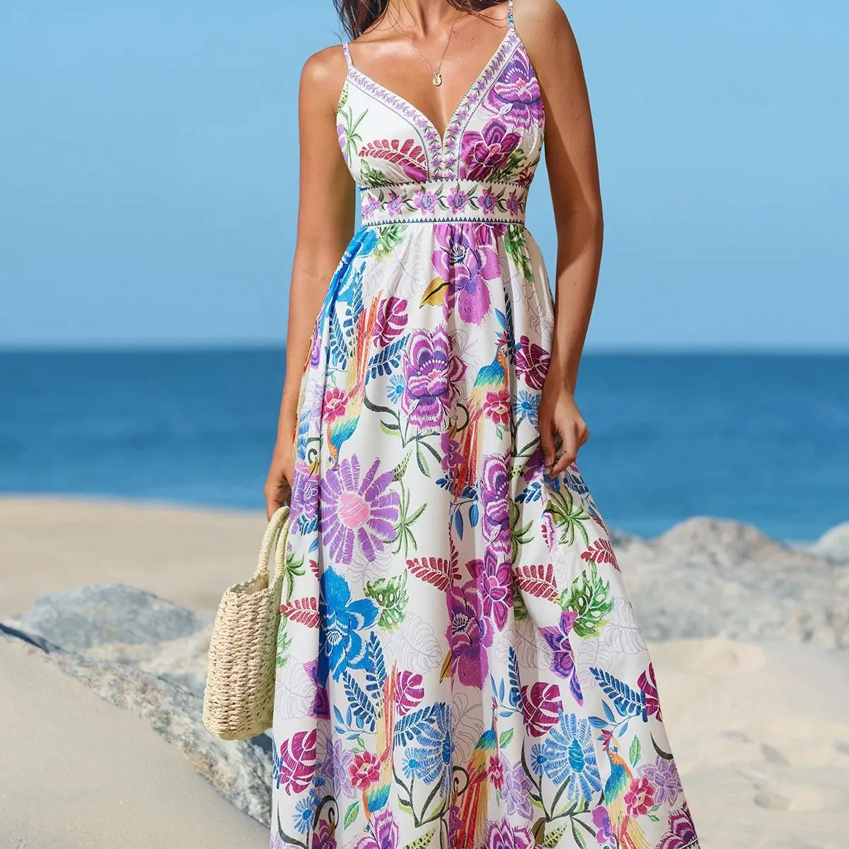 oasis beach dress Botanical Oasis Dress L / Printed
