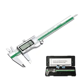 HDLNAK Vernier Caliper Measuring Tool with Large LCD Screen, Stainless Vernier Caliper Micrometer, Easy Switch from Inch Metric Fraction, 6 Inch Caliper Tool for/DIY