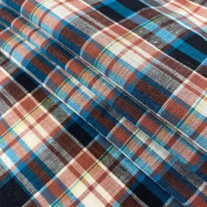 Southern Style Plaid Madras Cotton Fabric | 58/59″ Wide