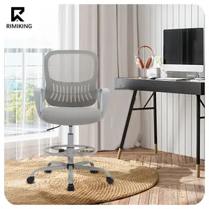 RIMIKING Ergonomic Drafting Chair with Mesh Back and Flip-Up Armrests,Ergonomic Comfort,Premium Adjustability,Spacious Design,C-3718-5B