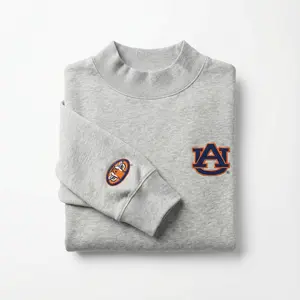 VERY Oversized Embroidered College Mocknecks - Size Down!