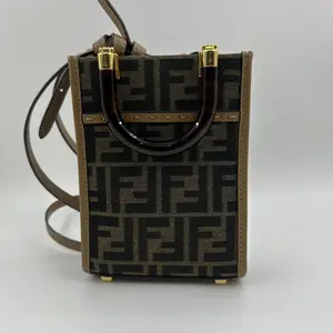 Pre-owned FENDI canvas tote shoulder/handbag