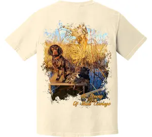 Big South Outfitters T-Shirt | Comfort Colors Boykin "Be Strong and of Good Courage" T-Shirt | Duck Camo Accent | Boykin | Little Brown Dog | Duck Dog | Duck Hunting