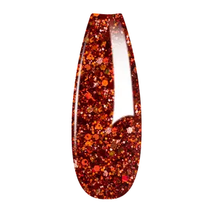 Ombre Glitter Nail Art - Orange Colors - GO09