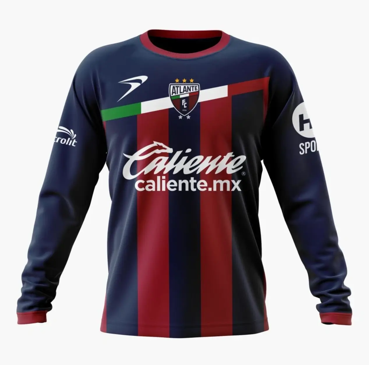 Liga MX Atlante FC Personalized 2025–26 Home Long Sleeve Jersey, Custom Name & Number Soccer Shirt, Football Fan Apparel