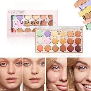 18-shade multi-purpose concealer palette, concealer and contouring palette, facial contouring palette, professional concealer set, matte concealer and eyeshadow palette, high coverage, conceals dark circles