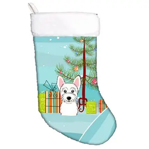 Carolines Treasures  Christmas Tree & Westie Christmas Stocking
