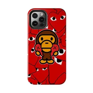 Hypebeast Bape x Heart Eyes Tough Case Streetwear Fashion Gift!Suitable for iPhone 17-11 Pro Max/Plus and  Samsung Galaxy S23-25