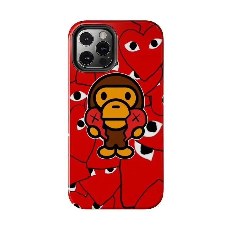 Hypebeast Bape x Heart Eyes Tough Case Streetwear Fashion Gift!Suitable for iPhone 17-11 Pro Max/Plus and  Samsung Galaxy S23-25