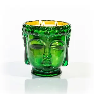 Cleopatra 24K Gold Emerald Green Glass Buddha Royale