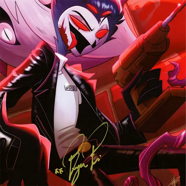 Helluva Boss - Stolas Drill Time! Authentic Autographed Print by Bryce Pinkham