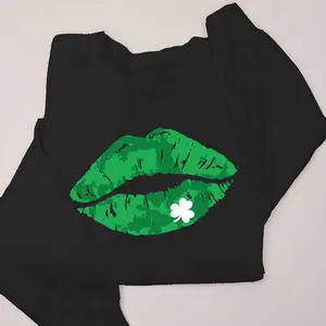 St. Patricks Day Sweatshirt - Clover Lips