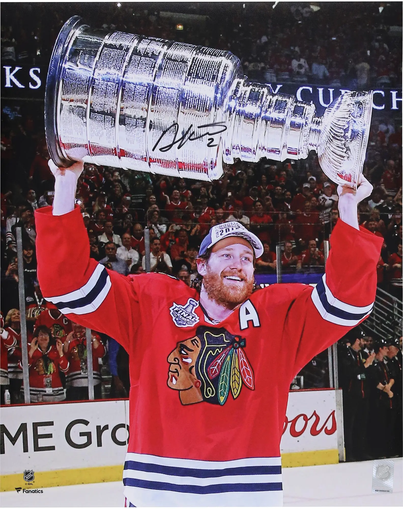 Duncan Keith Chicago Blackhawks Autographed 16" x 20" 2015 Stanley Cup Champions Raising Cup Photograph - Fanatics Authentic Certified