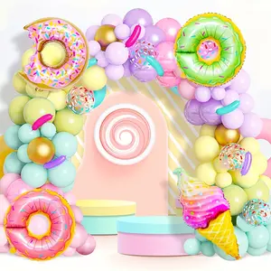 Princess-Themed 22pc Balloon Set: Versatile, Self-Sealing Donut & Lollipop Kit with Curling Ribbon for All Your Celebrations