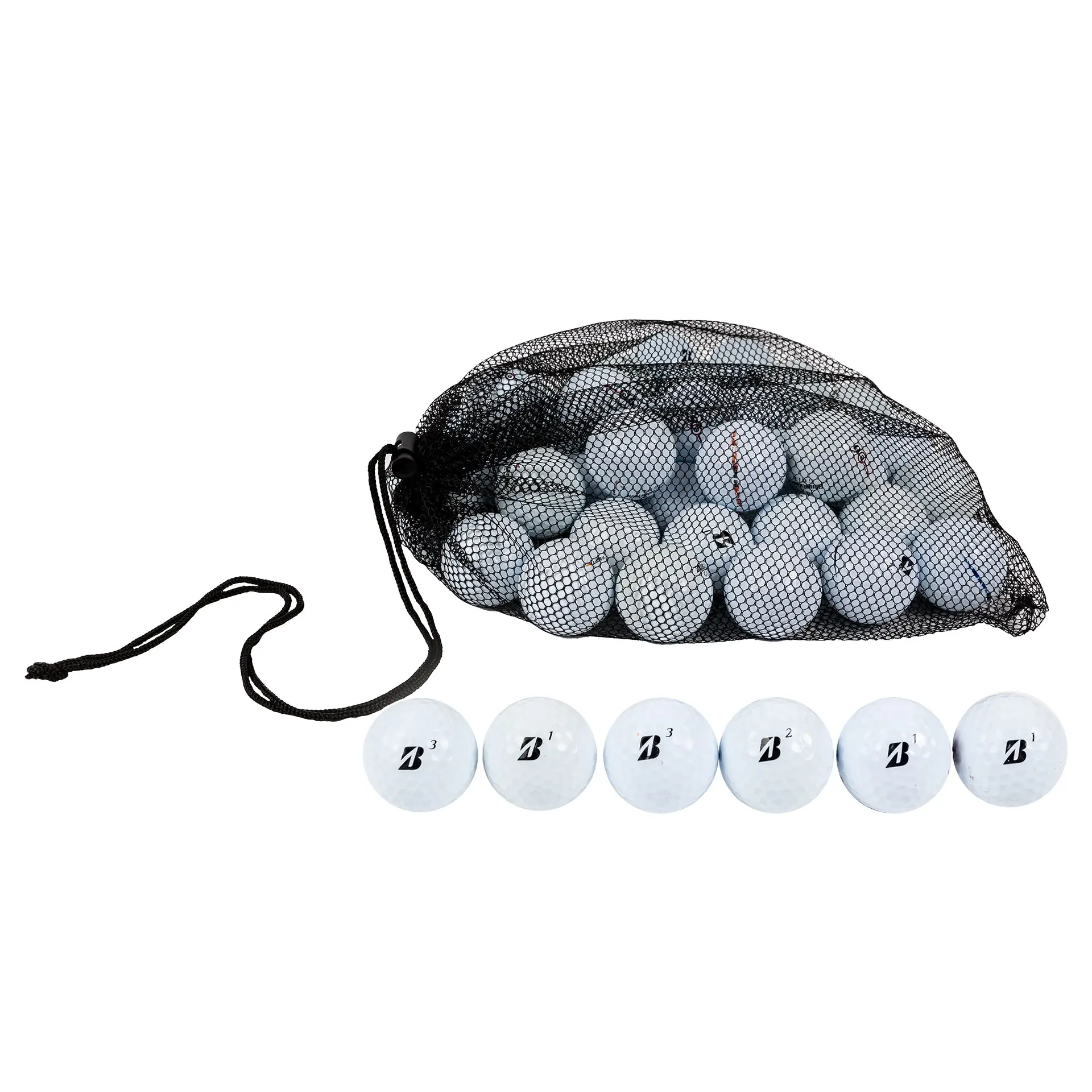 Bridgestone e6 Multi-Layer Golf Balls – 48-Count Pack in Mesh Bag, Golf Equipment for Practice, Good Condition