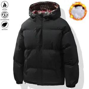 Men's hooded warm jacket, suitable for daily outings and casual wear, winter coat style jacket