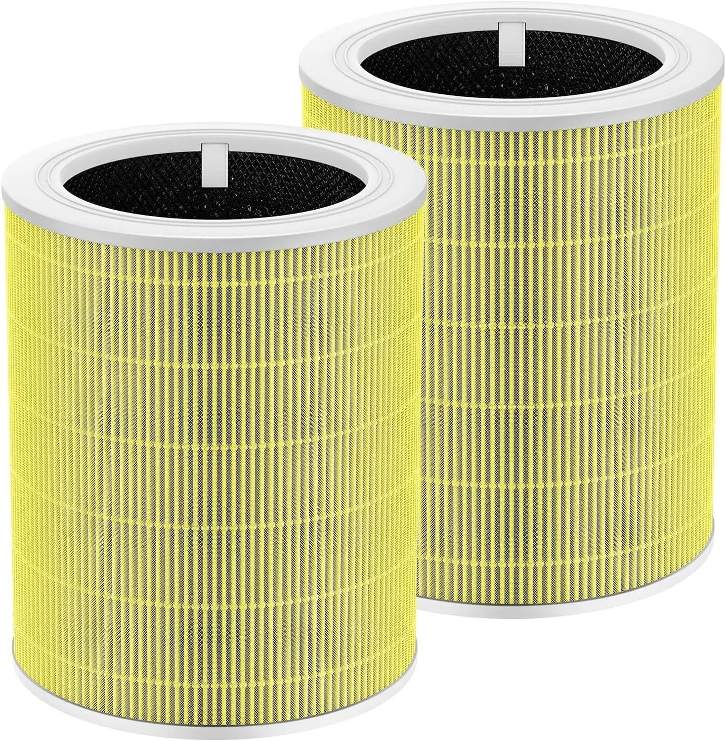 Core 600S Pet Care Filter for LEVOIT Core 600S & 600S-P, 2 Pack, Yellow | 3-In-1 Premium Replacement Filter with High-Efficiency Activated Carbon,For Smoke, Pet Odors, Dust, Pet Hair, Core 600S-RF-PA Cabiclean