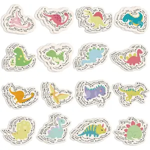 32 count Dinosaur  Sensory Stickers with 2 Different Texture,  Feature Calm Strips for School Counselor Supplies,  Fidget Calming Stickers for