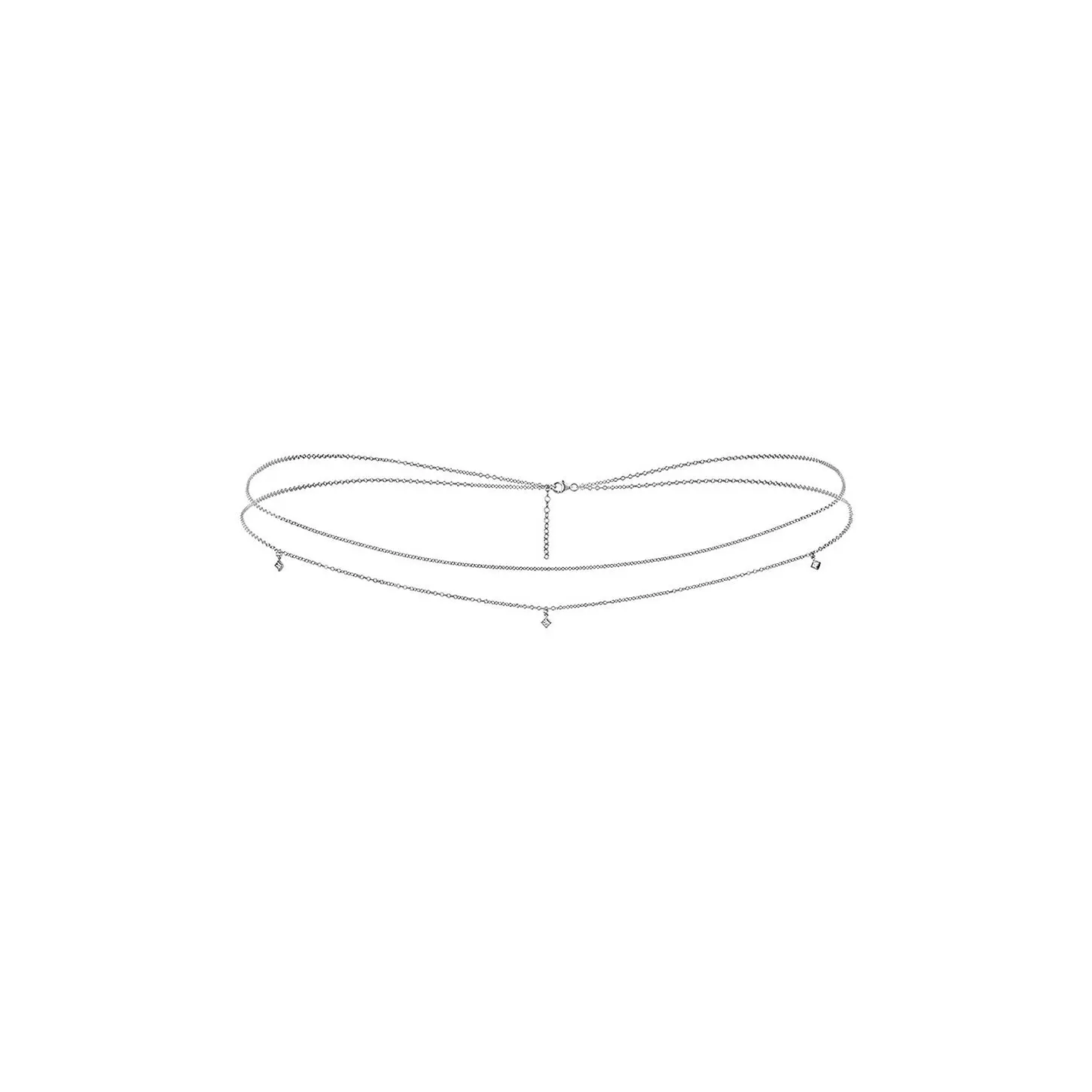NAiiA x REVOLVE Double Belly Chain in Silver