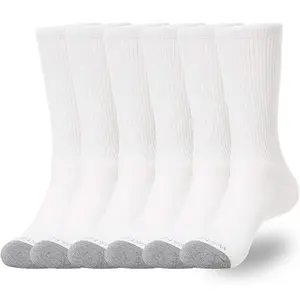 WANDER Men's Patchwork Crew Socks,Casual Comfortable BreathableSocks for Athletic Running,Mens Clothing,Multipack Knit Socks for All Seasons,Socks for Men,6 Pairs,Grip socks