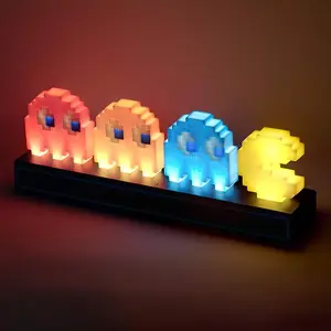 LED Light Pac-Man USB Desk Lamp: Bean-Shape Art Decorative Table Light – Ideal as Reading Lamp, Nightlight & Atmosphere Decor for Various Rooms