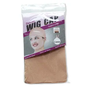 PUHPUH Light Brown Stocking Wig Caps 2 Pieces Ultra-thin Invisible Brown Sheer Caps for Lace Front Wig Stretchy Stocking Wig Caps for Women