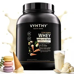 VYHTHY Whey Protein Powder - Vanilla Flavor, 24g Protein, 3.5g BCAAs, Sugar-Free, High-Quality Whey Isolate & Concentrate, Supports Muscle Growth & Recovery - Healthcare Fitness Supplement