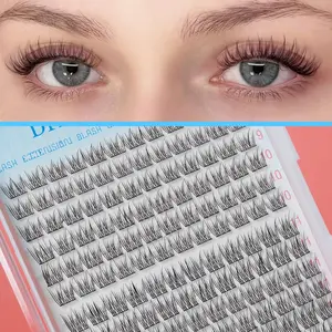 168 Piece Natural Curl Eyelash Extension Kit, Includes Adhesive Glue & Tweezers, Single Root Lashes, Home Use DIY Eyelash Extensions False Eyelash Set Cosmetic