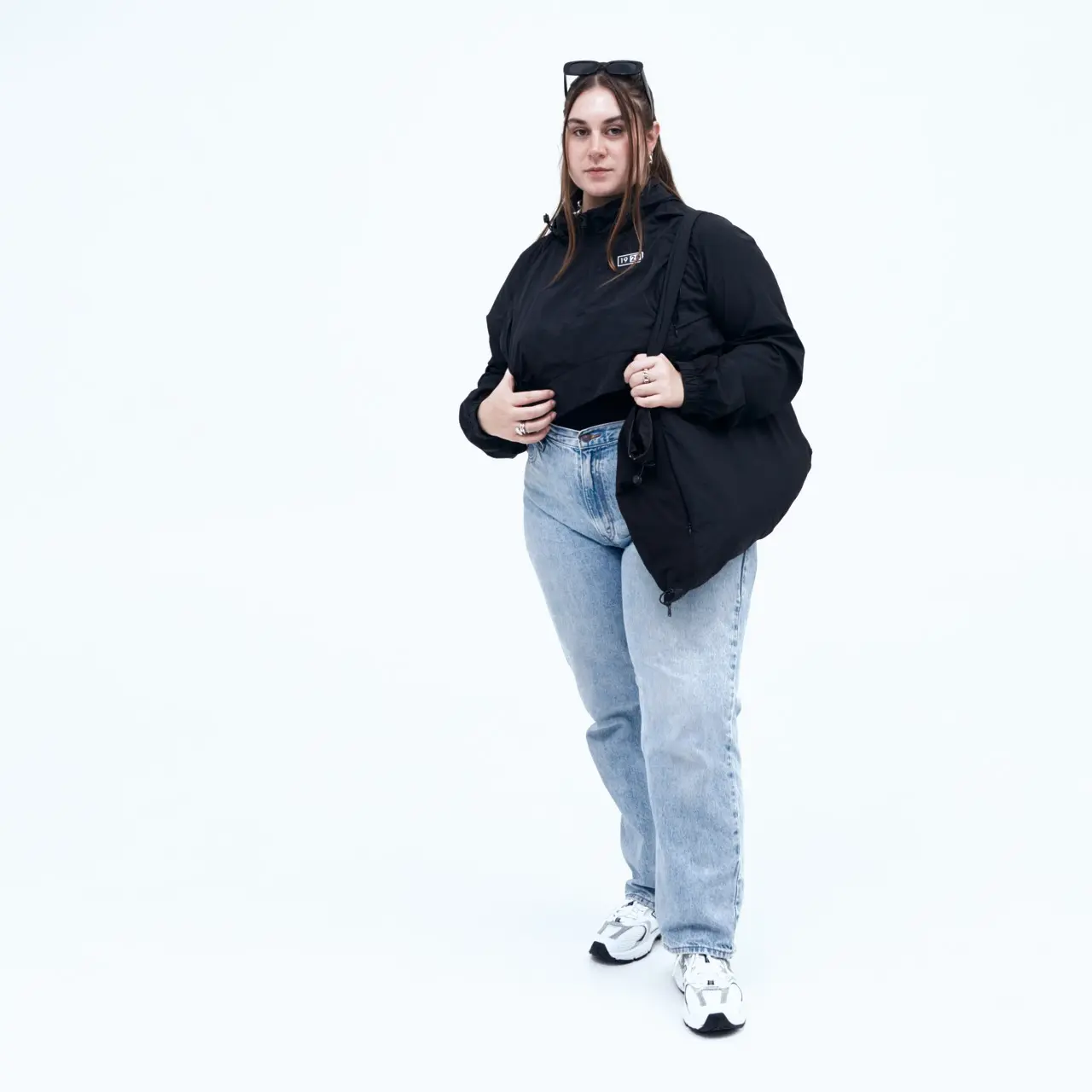 NineteenTwenty Wind Pro Mid II Women's 4-in-1 Convertible Jacket with Built-In Tote Bag, Removable Hood, and Waterproof Reflective Shell…