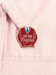 Creative Funny Sweater Shirt Design Brooch, Cute Cartoon Letter Badge for Daily Clothing Decor, Trendy All-match & Exquisite Brooch for Birthday Gift