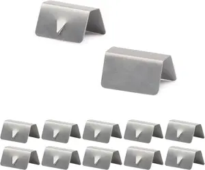 PCS Car Wind Deflector Buckle, Stainless Steel Rain Gutter Clip Replacement, Windproof Rainproof Deflector Channel Fixed Window Clip Set, Compatible with HEKO G Sned Accessories (Silver)