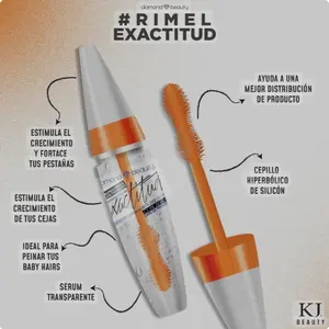 MASCARA RIMEL EXACTITUD DIAMOND BEAUTY FIBRAS ALARGADORAS BLACK COLOR