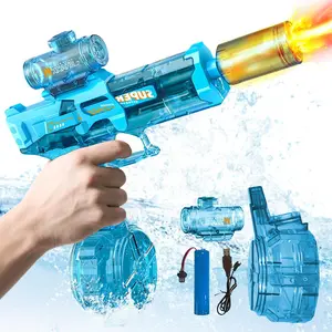 Cool Light-Up Electric Water Blaster, Automatic Continuous Fire, High-Pressure Spray, Large Water Reservoir, Perfect for Summer Water Battles, Backyard Fun and Family Outdoor Activities