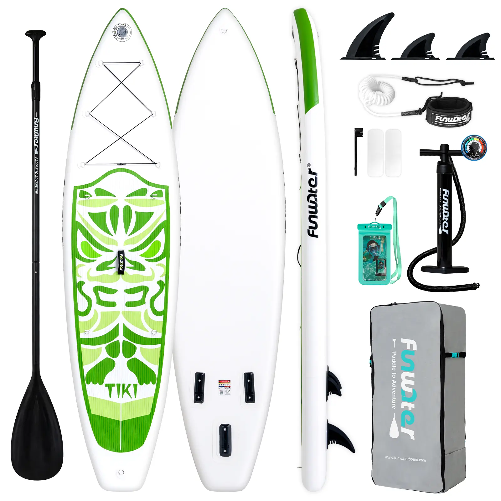 FunWater Inflatable Ultra-Light Stand Up Paddle Board for All Skill Levels with Premium SUP Paddleboard Accessories,Non-Slip Comfort Deck for Youth & Adults
