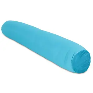 212 MAIN Microbead Body Pillow - Cylindrical 47x7 in, Soft Plush Mooshi Squishy Teal Cover, Supportive Sleep, Model LRGMBR-Teal-07