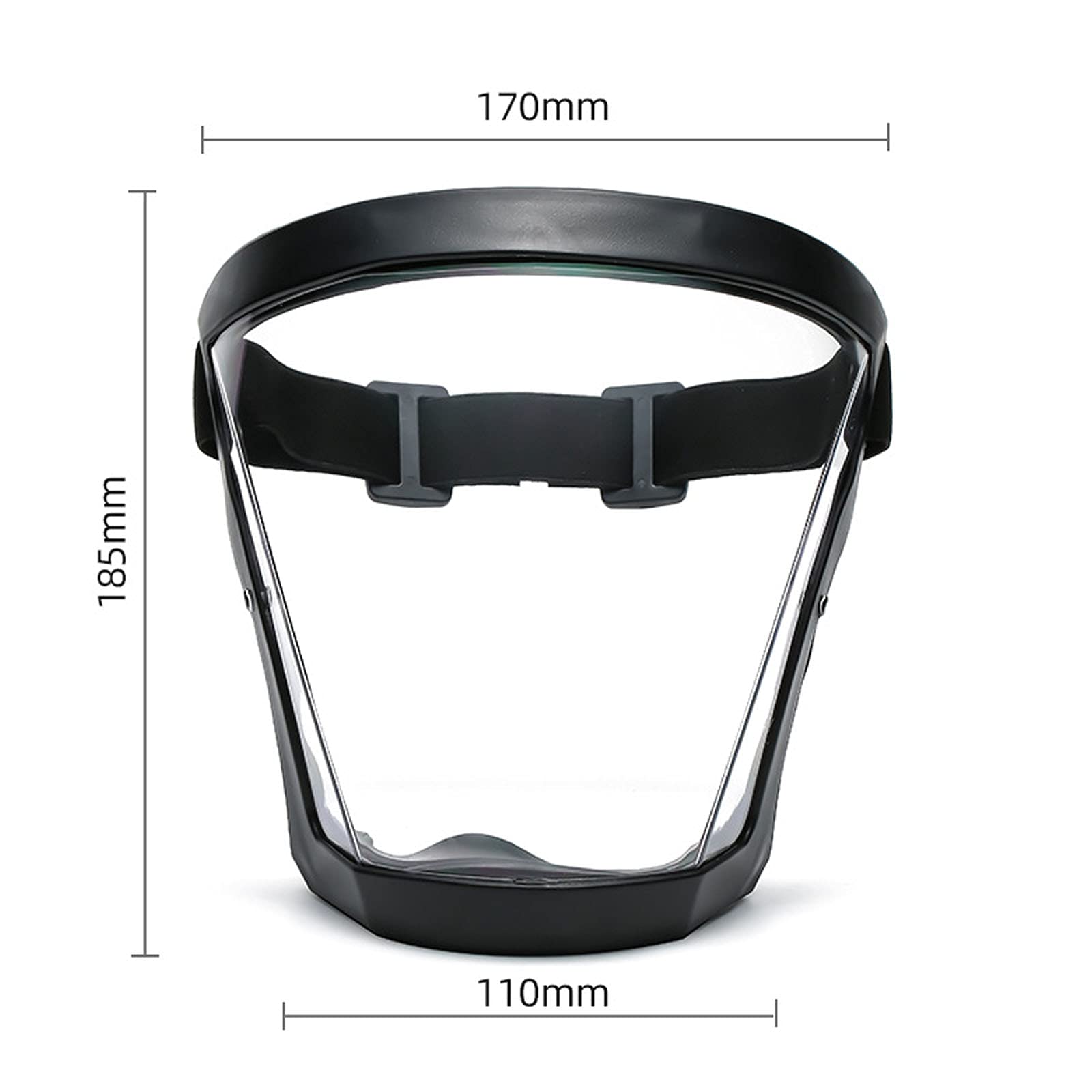 Full Face Shield, Reusable Protective Anti-Fog Transparent High-Definition Platic Face Shield with Adjustable Band Super Protective Face Shield for Unisex and Adultel