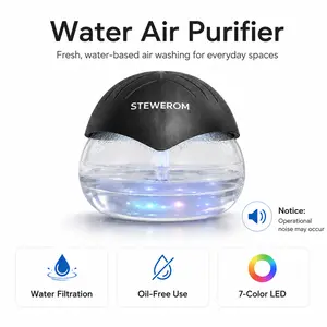Stewerom Air Purifier for Home Office with Water Filter Aroma Diffuser Long Lasting Fragrance Plug in Aromatherapy Air Freshener Odor Eliminator for Bedroom Living Room Office Pets Smokers Essential Oil Not Included