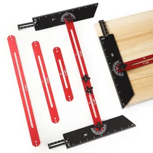 Stair Tread Template Tool, Stair Gauge Set Shelf Layout Measuring Scribe Tool for Stairs, Risers, Self, Partitions, and  Drywall