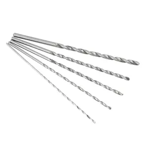 5PCS Extra Long High Speed Steel Drill Bit Sets Straight Shank Drill Bit Tool Wood Drill Bit Set Diameter 2-5mm Length 150mm~160mm/5.91~6.3in