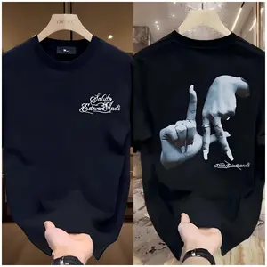 Men's 100% Cotton Short-Sleeve Round Neck T-Shirt, 2026 Simple Streetwear Unisex Casual Everyday Tops, Menswear Casual T-Shirts