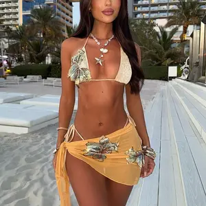 Sexy Bikini Three-Piece Set Women's Beach Swimwear