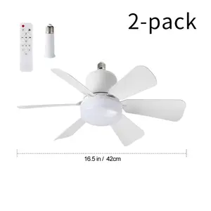 New E27 screw-in lamp holder fan light bulb with plug-in fan blade design, LED fan with three-speed adjustment derma stamp gua sha face lift tape
