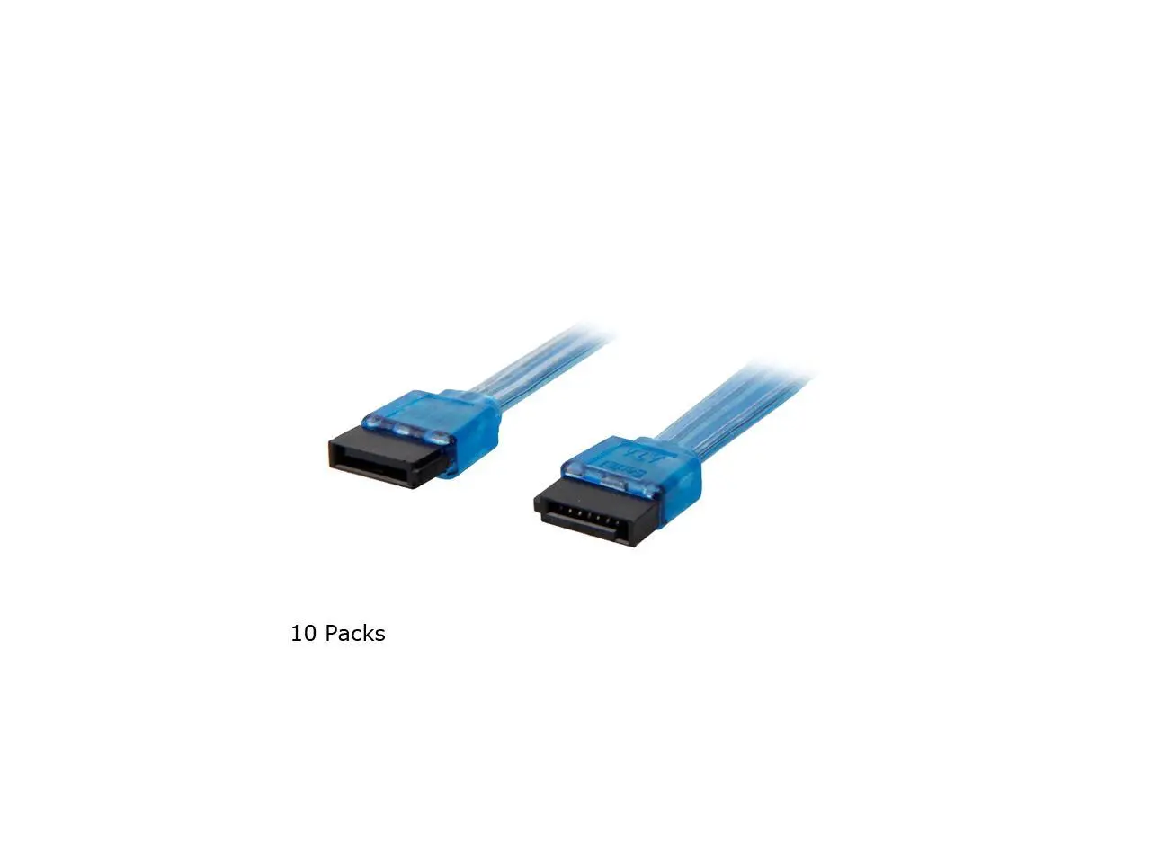 Nippon Labs SATA3-1.5FT-BU-10P 1.5 ft. SATA III Male to Male Cable, UV Blue - 10 Packs