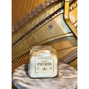 Upcycled Patron Silver Bottle Candle