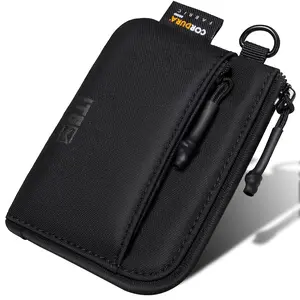 1TG TACTICAL Coin Purse for Men, 500D CORDURA Slim Minimalist Wallet, Small Coin Pouch with Zipper | Tactical EDC Coin Bag for Outdoor & Urban Carry