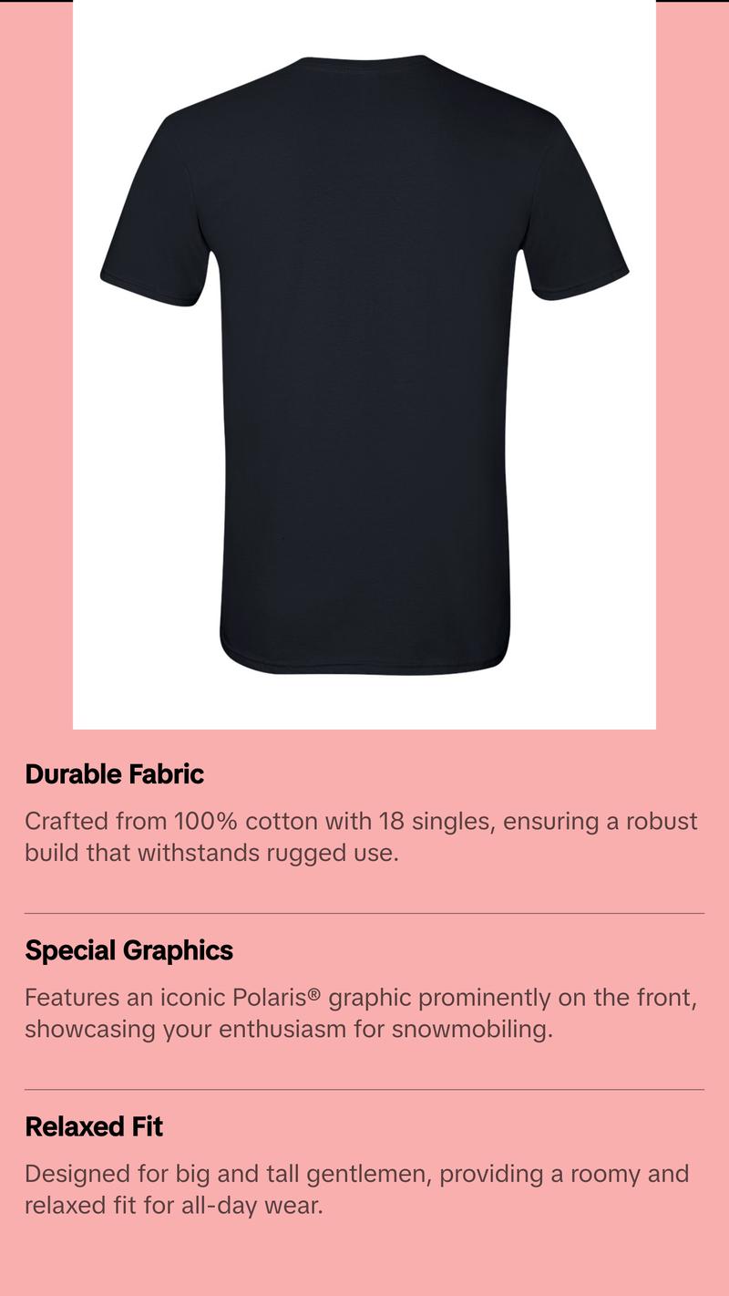 Men's Big and Tall Polaris Indy Snowmobile Shirt Casual Classic Cotton Men's Big and Tall Polaris Indy Snowmobile Shirt Casual Classic Cotton