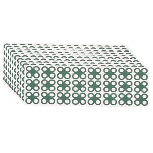 4 Links 240pcs 18650 Battery Insulator Ring Self-Adhesive Hollow Insulating Cardboard Electrical Insulating Adhesive Paper Green
